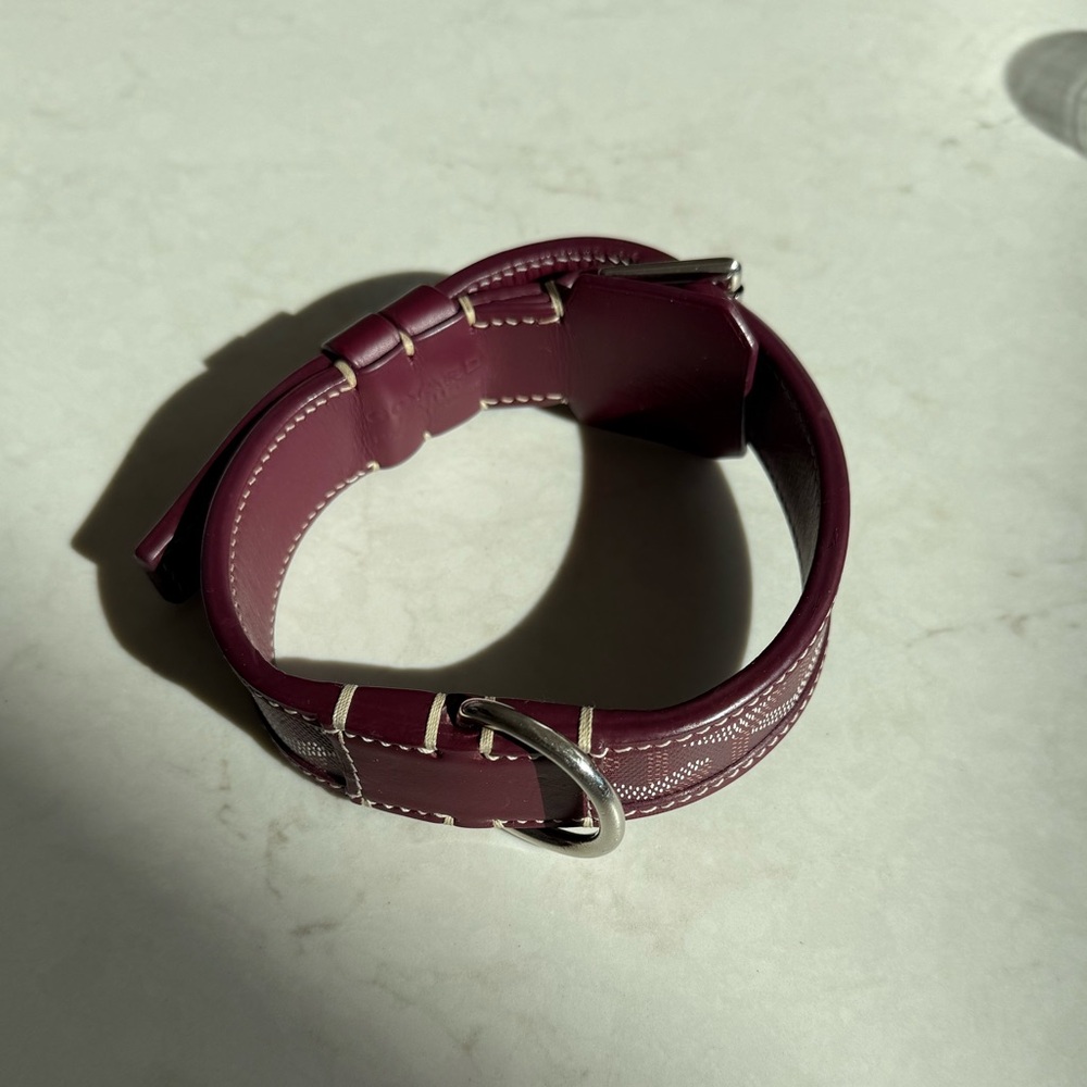 Goyard Franklin Dog Collar in Burgundy